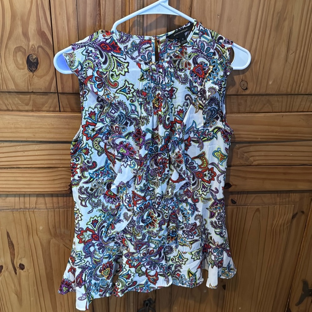 BANANA REPUBLIC Floral Paisley Sleeveless Top Size Small